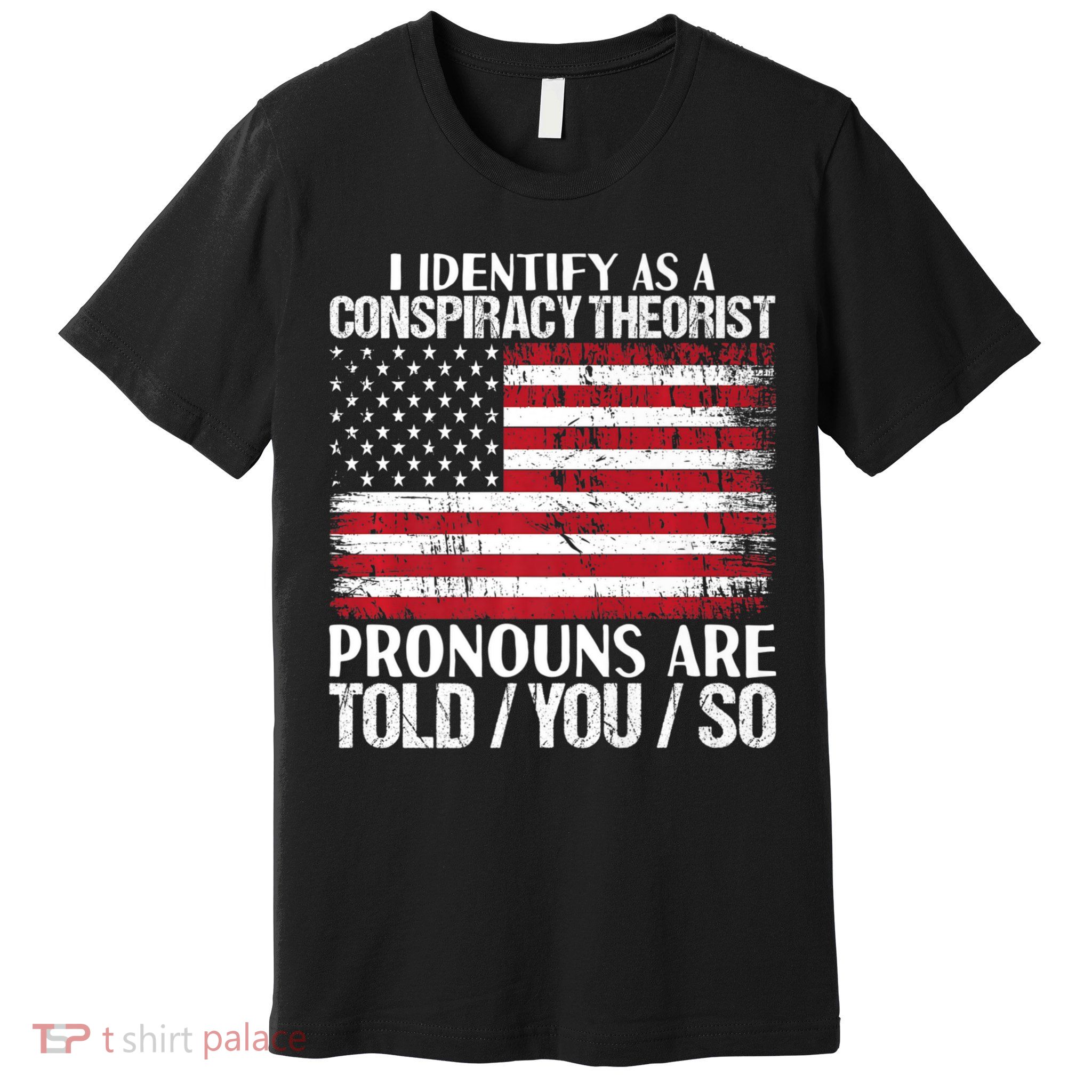 Hot Trend I Identify As A Conspiracy Theorist Pronouns Are Told You So Premium T-Shirt