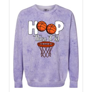 Hoop There It Is Basketball Players Fans Colorblast Crewneck Sweatshirt