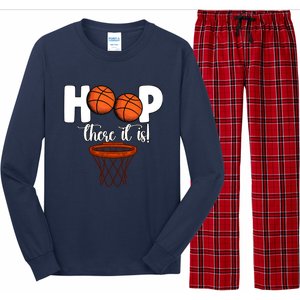 Hoop There It Is Basketball Players Fans Long Sleeve Pajama Set