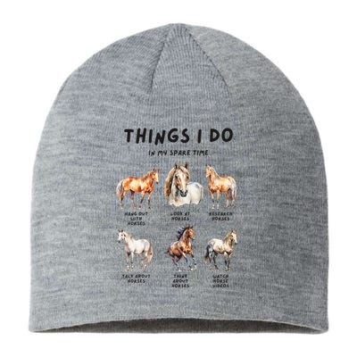 Horse Things I Do In My Leisure Time Sustainable Beanie