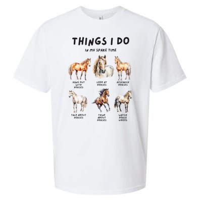 Horse Things I Do In My Leisure Time Sueded Cloud Jersey T-Shirt