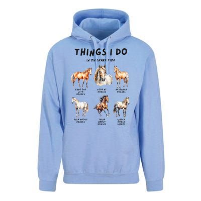 Horse Things I Do In My Leisure Time Unisex Surf Hoodie