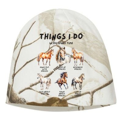 Horse Things I Do In My Leisure Time Kati - Camo Knit Beanie