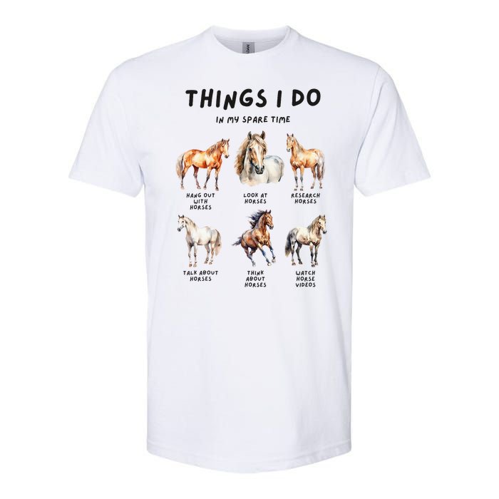 Horse Things I Do In My Leisure Time Softstyle CVC T-Shirt