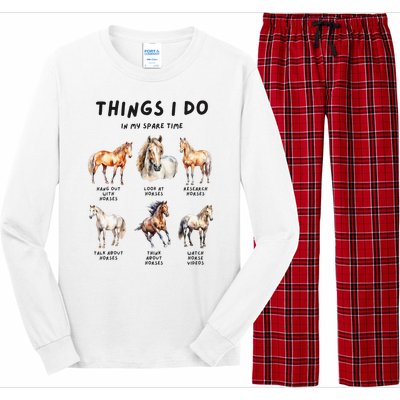 Horse Things I Do In My Leisure Time Long Sleeve Pajama Set