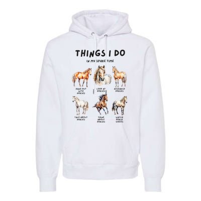 Horse Things I Do In My Leisure Time Premium Hoodie