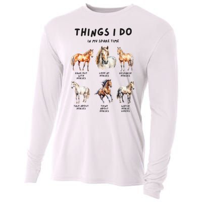 Horse Things I Do In My Leisure Time Cooling Performance Long Sleeve Crew