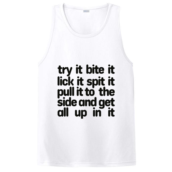 Hard222soft Try It Bite It Lick It Spit It Pull It To The Side And Get All Up In PosiCharge Competitor Tank