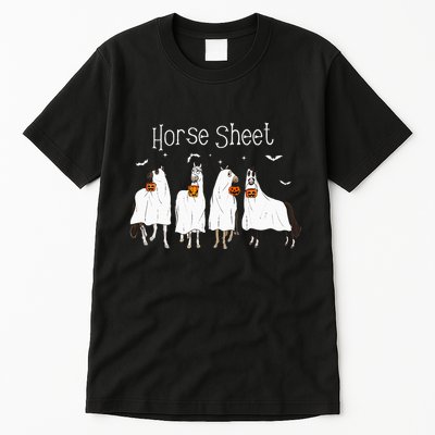 Horse This Is Boo Sheet Ghost Boo Halloween Outfit Tall T-Shirt