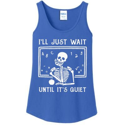 Halloween Teacher Ill Just Wait Until Its Quiet Ladies Essential Tank