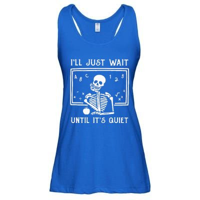 Halloween Teacher Ill Just Wait Until Its Quiet Ladies Essential Flowy Tank