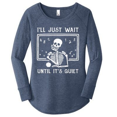 Halloween Teacher Ill Just Wait Until Its Quiet Women's Perfect Tri Tunic Long Sleeve Shirt