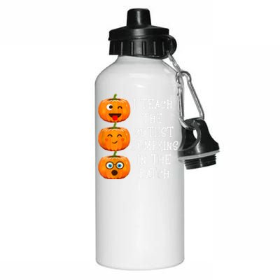 Halloween Teacher I Teach The Cutest Pumpkins In The Patch Gift Aluminum Water Bottle