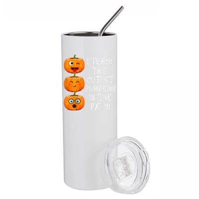 Halloween Teacher I Teach The Cutest Pumpkins In The Patch Gift Stainless Steel Tumbler