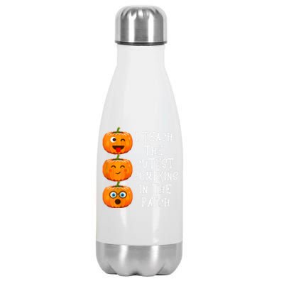 Halloween Teacher I Teach The Cutest Pumpkins In The Patch Gift Stainless Steel Insulated Water Bottle