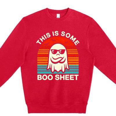 Halloween This Is Some Boo Sheet Premium Crewneck Sweatshirt