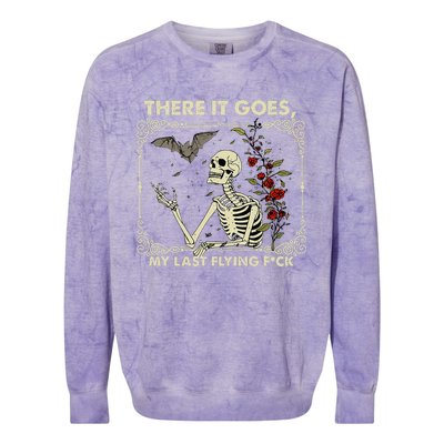 Halloween There It Goes My Last Flying F Skeletons Colorblast Crewneck Sweatshirt