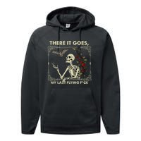 Halloween There It Goes My Last Flying F Skeletons Performance Fleece Hoodie