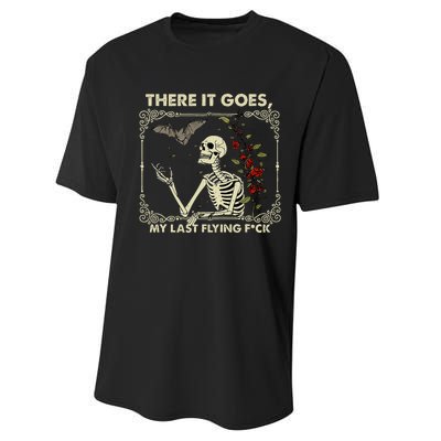 Halloween There It Goes My Last Flying F Skeletons Performance Sprint T-Shirt