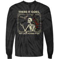 Halloween There It Goes My Last Flying F Skeletons Tie-Dye Long Sleeve Shirt