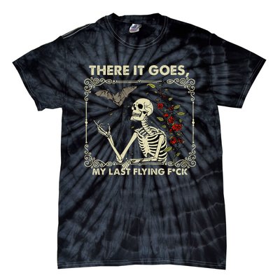 Halloween There It Goes My Last Flying F Skeletons Tie-Dye T-Shirt