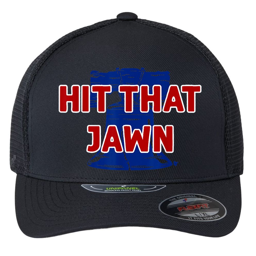 Hit That Jawn Philadelphia Baseball Flexfit Unipanel Trucker Cap