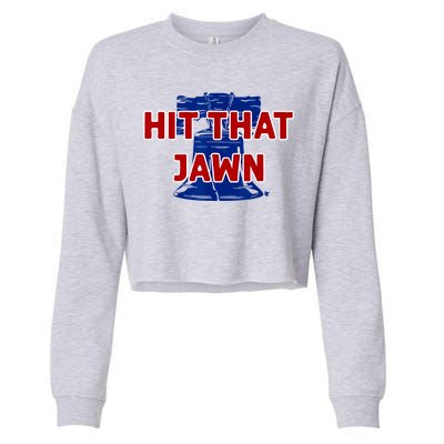Hit That Jawn Philadelphia Baseball Cropped Pullover Crew