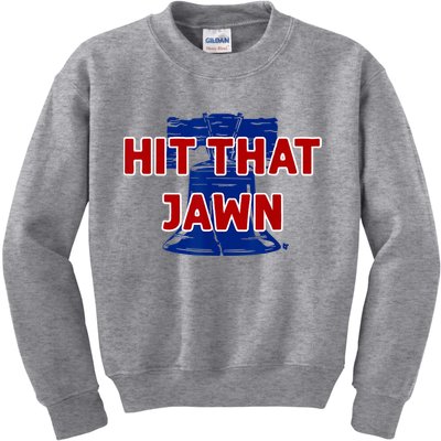Hit That Jawn Philadelphia Baseball Kids Sweatshirt