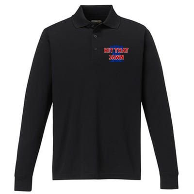 Hit That Jawn - Philadelphia Baseball Performance Long Sleeve Polo