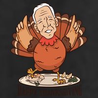 Happy Thanksgiving Joe Bide Turkey Cool Comfort Performance Bucket Hat
