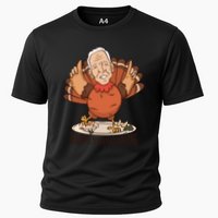 Happy Thanksgiving Joe Bide Turkey Cooling Performance Crew T-Shirt