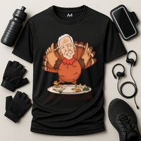 Happy Thanksgiving Joe Bide Turkey Cooling Performance Crew T-Shirt