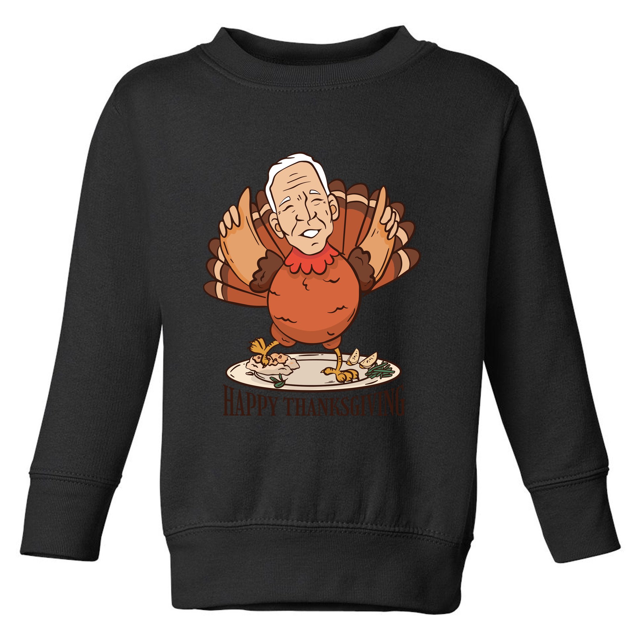 Happy Thanksgiving Joe Bide Turkey Toddler Sweatshirt