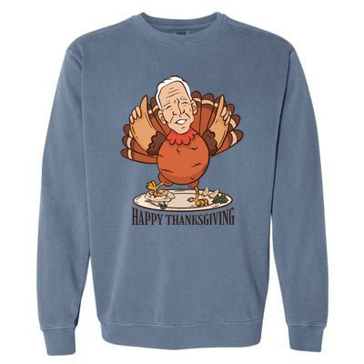 Happy Thanksgiving Joe Bide Turkey Garment-Dyed Sweatshirt