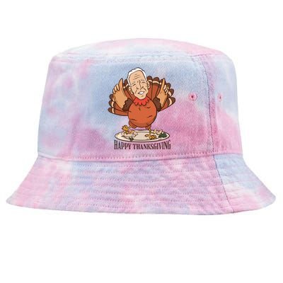 Happy Thanksgiving Joe Bide Turkey Tie-Dyed Bucket Hat