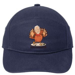 Happy Thanksgiving Joe Bide Turkey 7-Panel Snapback Hat