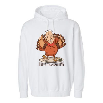 Happy Thanksgiving Joe Bide Turkey Garment-Dyed Fleece Hoodie