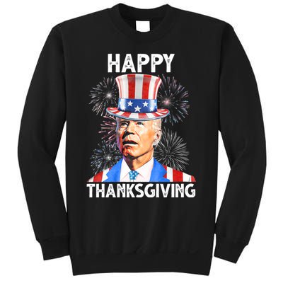 Happy Thanksgiving Joe Biden Firework Patriotic 4th Of July Sweatshirt