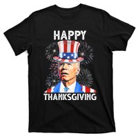 Happy Thanksgiving Joe Biden Firework Patriotic 4th Of July T-Shirt