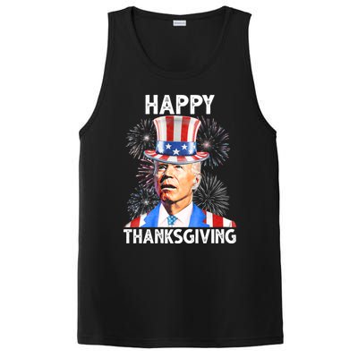 Happy Thanksgiving Joe Biden Firework Patriotic 4th Of July PosiCharge Competitor Tank