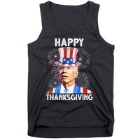 Happy Thanksgiving Joe Biden Firework Patriotic 4th Of July Tank Top