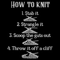 How To Knit 1 Stab It 2 Strangle It 3 Scoop The Guts Out Full-Length Apron With Pockets