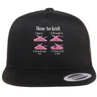 How To Knit 1  Stab It 2  Strangle It 3  Scoop The Guts Out  Flat Bill Trucker Hat