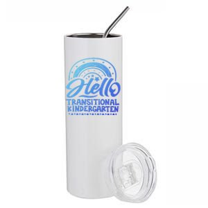 Hello Transitional Kindergarten Teacher Team Gift Stainless Steel Tumbler