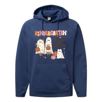 Halloween Teacher Kindergarten Boo Crew Performance Fleece Hoodie