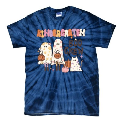 Halloween Teacher Kindergarten Boo Crew Tie-Dye T-Shirt