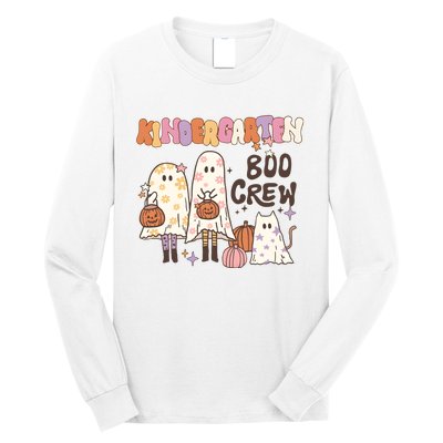 Halloween Teacher Kindergarten Boo Crew Long Sleeve Shirt