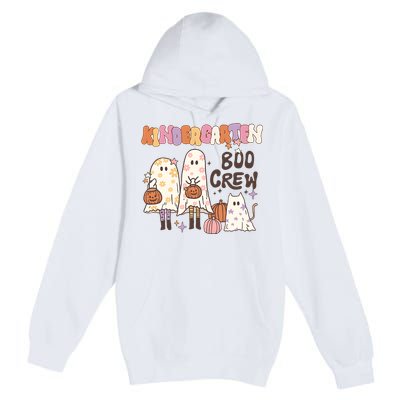 Halloween Teacher Kindergarten Boo Crew Premium Pullover Hoodie