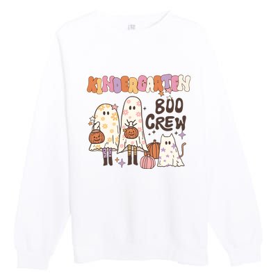 Halloween Teacher Kindergarten Boo Crew Premium Crewneck Sweatshirt