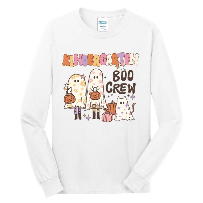 Halloween Teacher Kindergarten Boo Crew Tall Long Sleeve T-Shirt